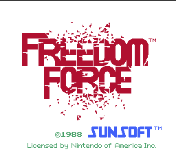 Freedom Force Title Screen